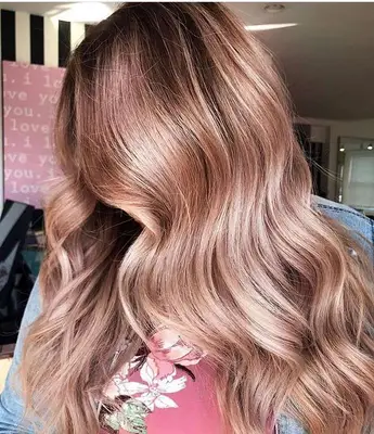 sandy blonde rose gold