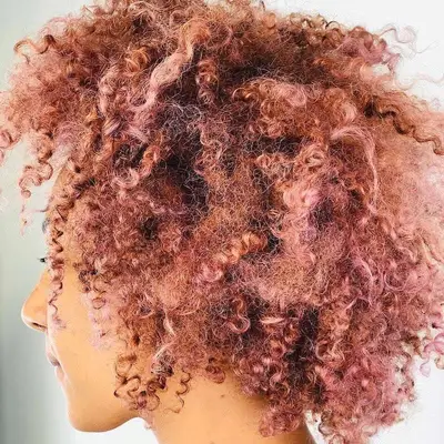 Rose Gold Hair Peachy Pink