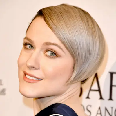 Evan Rachel Wood wears a 1920s-inspired long, side-swept pixie cut