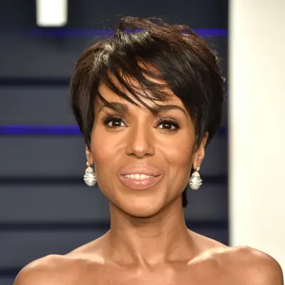 Kerry Washington wears a tousled side-swept pixie cut