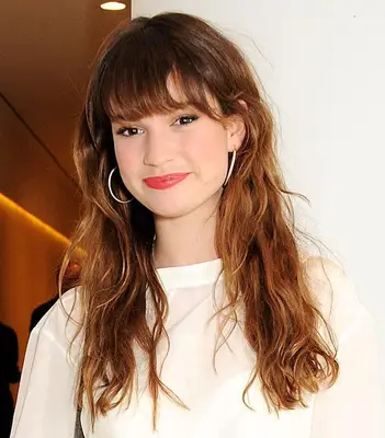 Lily James with Bangs