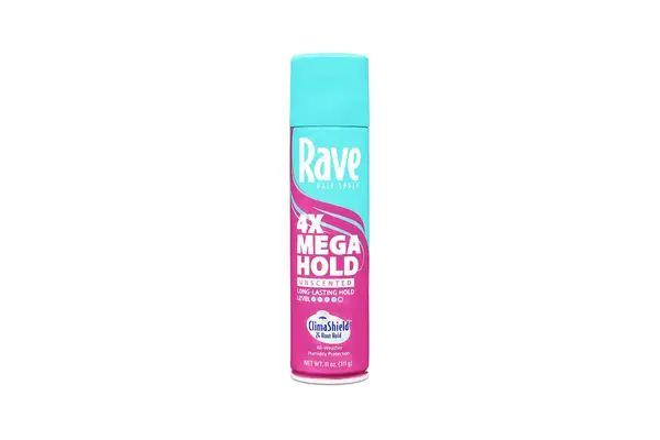 Rave 4X Mega Shine Enhancing Unscented Hair Spray, 11 oz