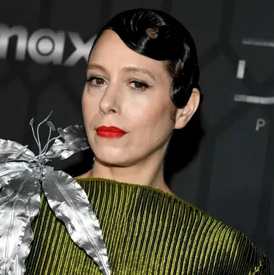 Jodhi May with retro-inspired slicked-back hair at the 2024 