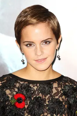 Emma Watson with side-parted pixie