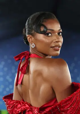 Gabby Thomas on the red carpet at the 2025 Met Gala.