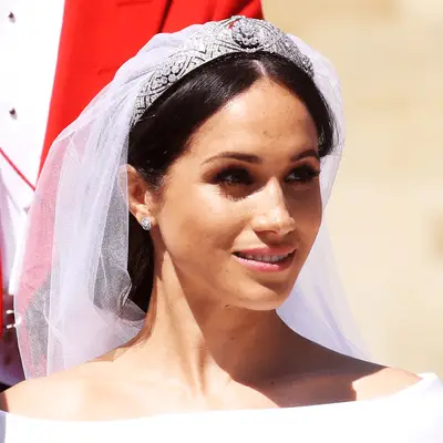 meghan markle wedding day low bun