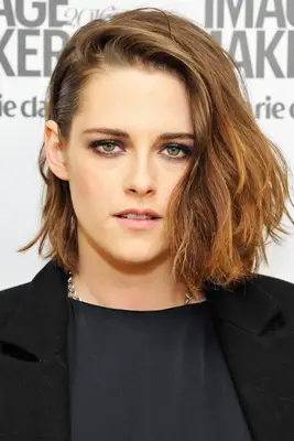 Kristen Stewart half slicked-back bob