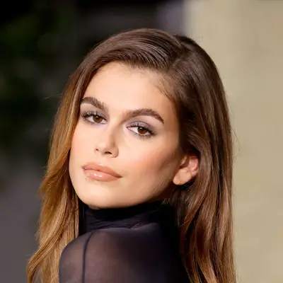 Kaia Gerber with ombré brown hair