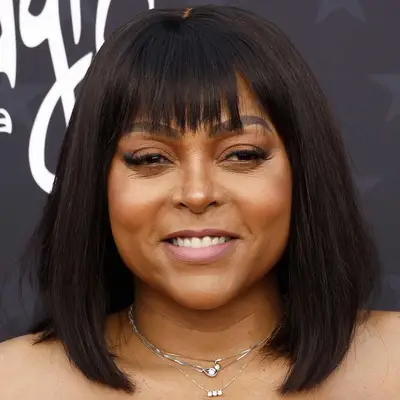 Taraji P. Henson wears a choppy fringe to break up her long bob