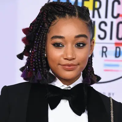 Plum Hair Color Braided Amandla Stenberg