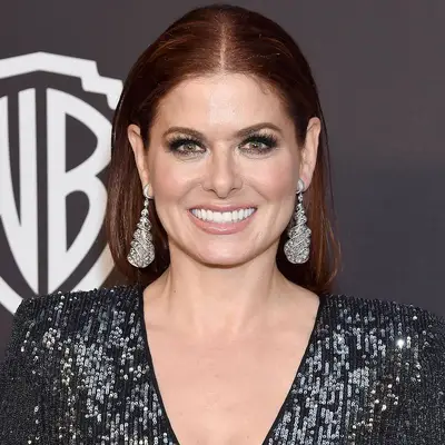 Auburn-Brown Hair Color Violet Hint on Debra Messing