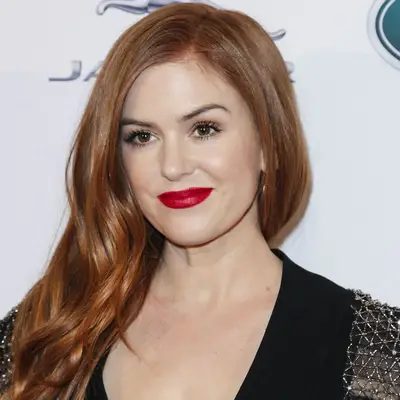 Isla Fisher with Auburn-Brown natural Hair Color