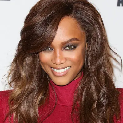 Tyra Banks With Auburn-Brown Hair Color