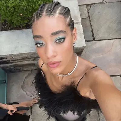 Reign Judge in straight back stitch braids 