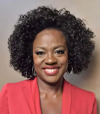 Viola Davis with a curly bob hairstyle