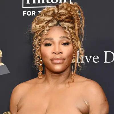 Serena Williams with textured updo