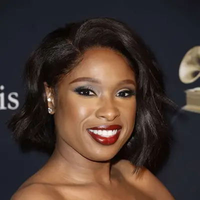 Jennifer Hudson with side-parted asymmetric bob attends the Pre-GRAMMY Gala & GRAMMY Salute To Industry Icons Honoring Julie Greenwald & Craig Kallman
