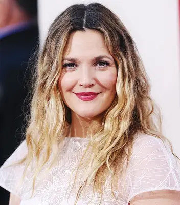Drew Barrymore with beach waves