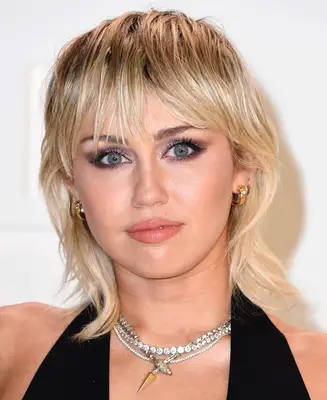 Miley Cyrus blonde mullet