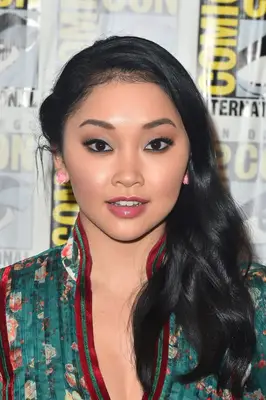 Lana Condor long, wavy hair with side flip