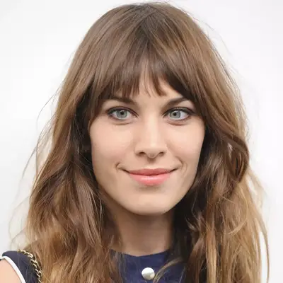 Alexa Chung medium-length hair with bangs