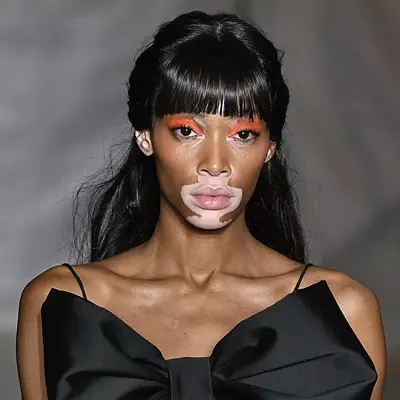 winnie harlow walks for John Richmond show during Milan Menswear Fashion Week Autumn/Winter 2019/20