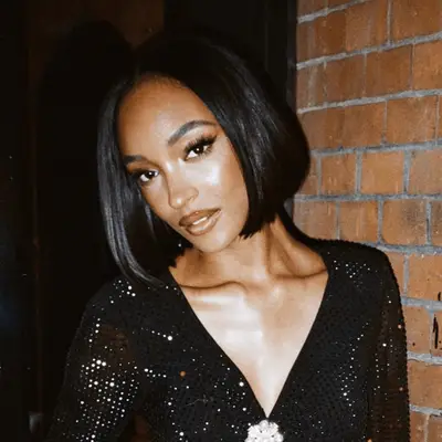 Jourdan Dunn with sleek bob featuring ghost layers