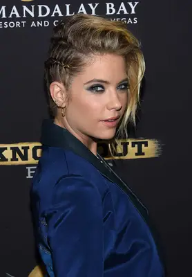 Ashley Benson with edgy, braided hair