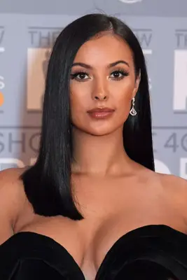 Maya Jama sleek straight black hair