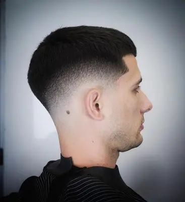 Back view of low skin fade haircut