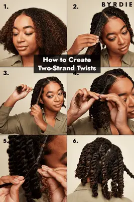 Model wearing two-strand twists