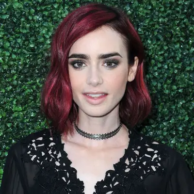 Dark Red Hair Colors Bob Lily Collins