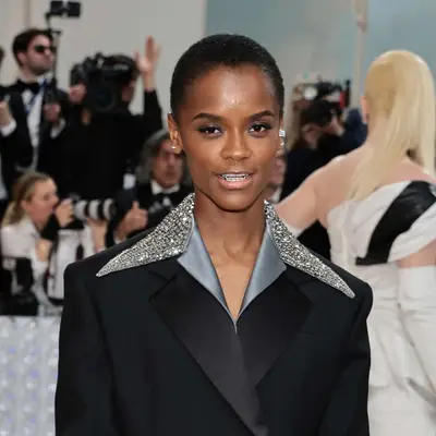 Letitia Wright with short cropped cut