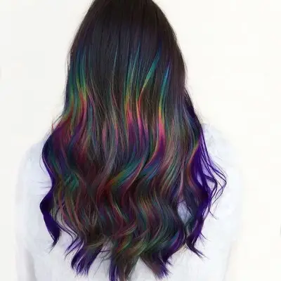 Oil Slick Hair Rainbow
