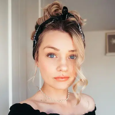 Bandana Hairstyles Piecey Bun