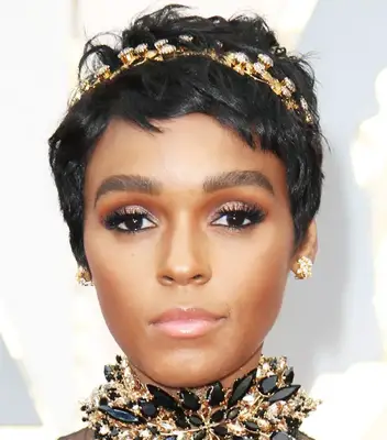 Janelle Monae with a choppy pixie