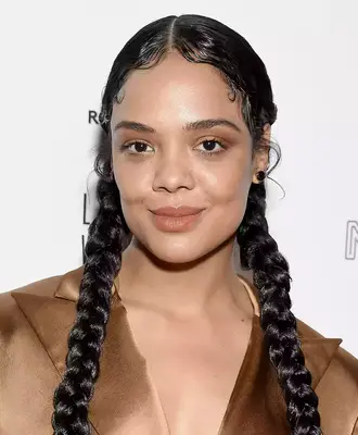 Tessa Thompson with braids