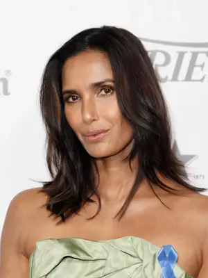 Padma Lakshmi layered mid-length haircut