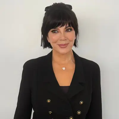 Kris Jenner with a half-up hairstyle