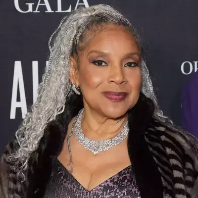 Phylicia Rashad in white-silver knotless boho braids