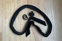 The Mane Label Hair Co. The Original Sway Heatless Curling Velour Ribbon on a wooden surface