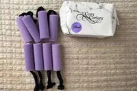 The Cozy Curlers Short Cozy Curlers pack on a flat surface