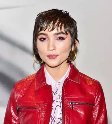 Rowan Blanchard piecey bangs and long sideburns