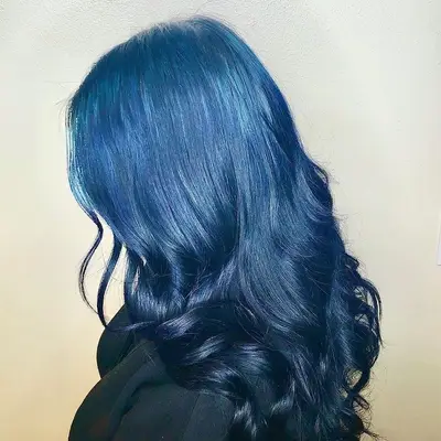Dark Blue Hair Color Indigo Waves
