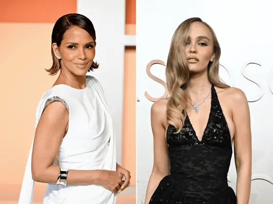 Halle Berry and Lily-Rose Depp at the 2025 Oscars