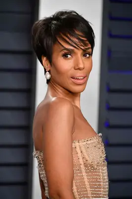 Kerry Washington with a piecey Long Pixie Cut