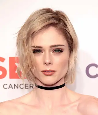Coco Rocha with an air dried Long Pixie Cut