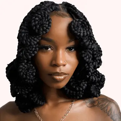 Koroba braids on Atlanta braid stylist Kimberly 