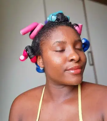 Woman wearing flexi rod set