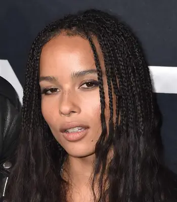 Zoë kravitz wearing microbraids at the 2016 Saint Laurent at Hollywood Palladium event in Los Angeles, California